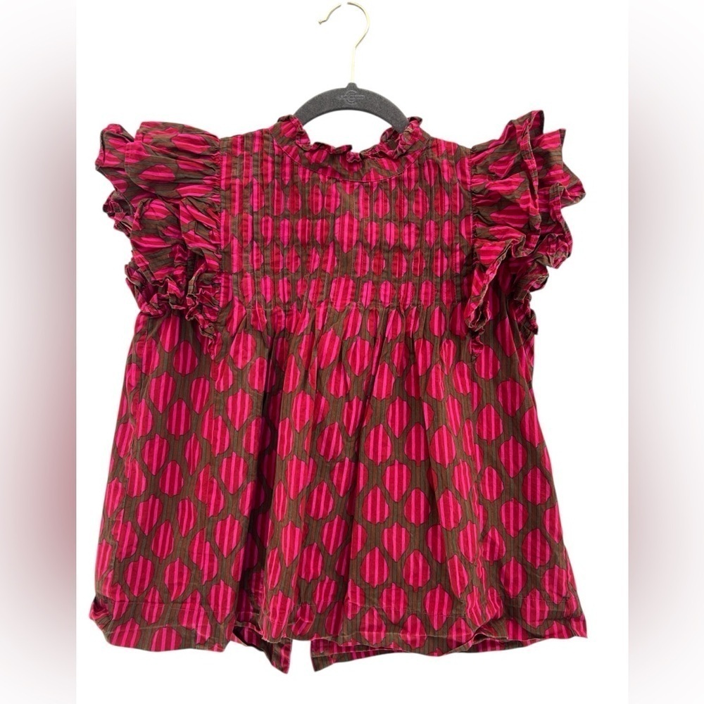 OLIPHANT PINTUCK RUFFLE BLOUSE - Picture 10 of 10